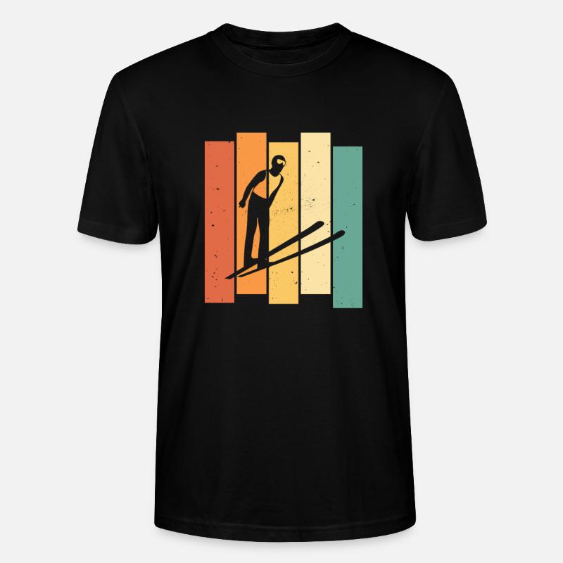 Cravate de ski rétro - T-shirt bio CRAFTER Stanley Stella Unisexe - noir
