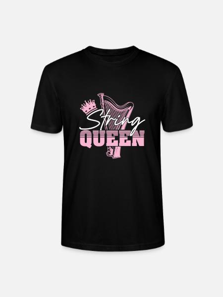 String Queen Harpist Drôle - T-shirt bio CRAFTER Stanley Stella Unisexe - noir