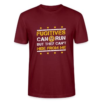 L’agent d’application de la mise en liberté sous caution peut une drôle de chasse aux primes - T-shirt bio CRAFTER Stanley Stella Unisexe - bordeaux - Devant - Alina (178cm) & Michal (187cm)