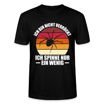 Spinne Terrarium Spinnenzüchter Geschenk - Stanley/Stella Unisex Bio-T-Shirt CRAFTER - Schwarz - Vorne - Alina (178cm) & Michal (187cm)