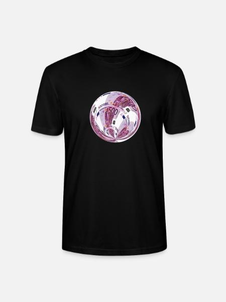 euro 500 bill - Stanley/Stella CRAFTER Unisex Organic T-Shirt - black