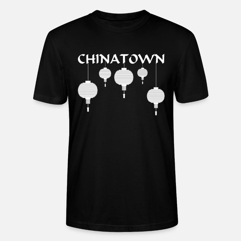 Chinatown Lantern Chine - T-shirt bio CRAFTER Stanley Stella Unisexe - noir