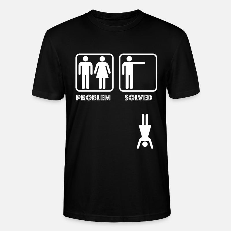 Problem gelöst | lustige Sprüche, Sarkasmus - Stanley/Stella Unisex Bio-T-Shirt CRAFTER - Schwarz