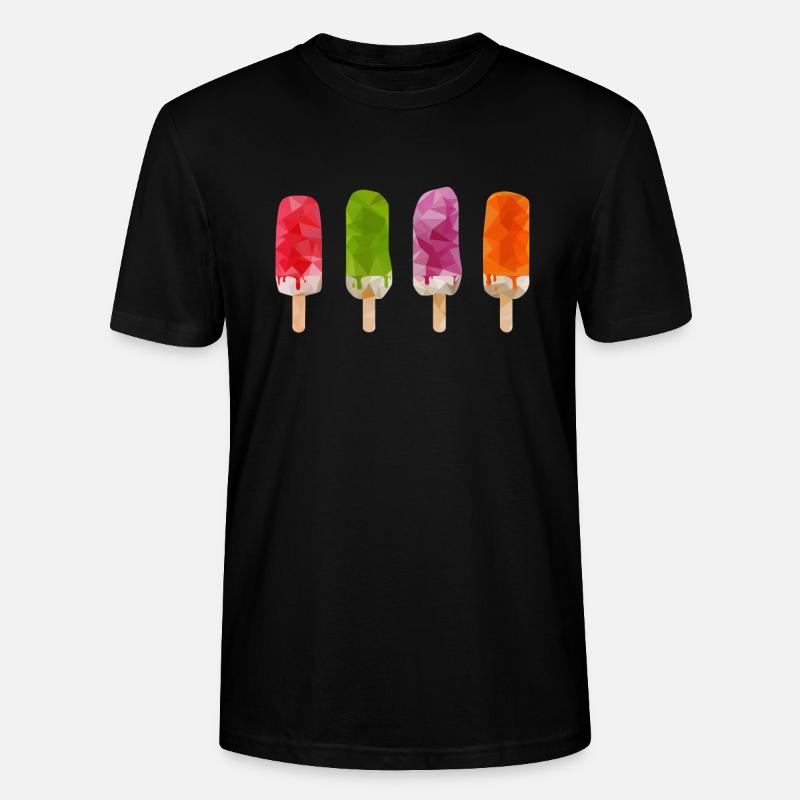 Low Poly Popsicle - Stanley/Stella Unisex Bio-T-Shirt CRAFTER - Schwarz