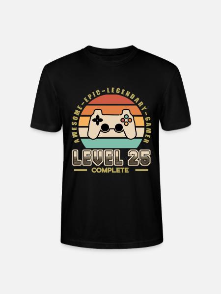 Level 25 ans - T-shirt bio CRAFTER Stanley Stella Unisexe - noir