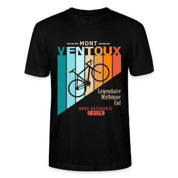 vélo mont ventoux cyclsite velo - T-shirt bio CRAFTER Stanley Stella Unisexe - noir - Devant - Alina (178cm) & Michal (187cm)