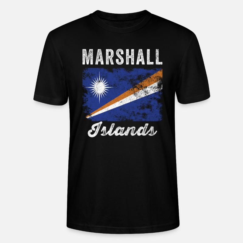 Marshall Islands Flagge Distressed - Stanley/Stella Unisex Bio-T-Shirt CRAFTER - Schwarz