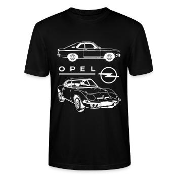 Opel Manta Et Opel GT Design Avec Logo - T-shirt bio CRAFTER Stanley Stella Unisexe - noir - Devant - Alina (178cm) & Michal (187cm)