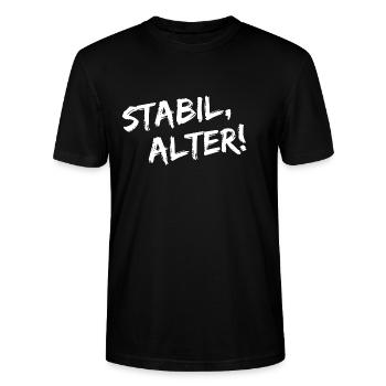 Stabil Alter - Stanley/Stella Unisex Bio-T-Shirt CRAFTER - Schwarz - Vorne - Alina (178cm) & Michal (187cm)