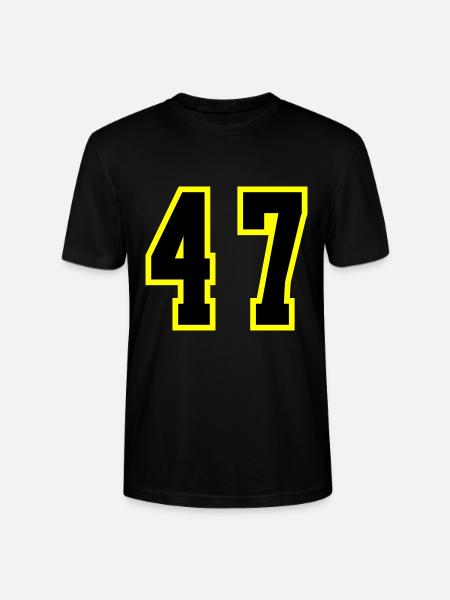 47 Number Jersey - Stanley/Stella CRAFTER Unisex Organic T-Shirt - black