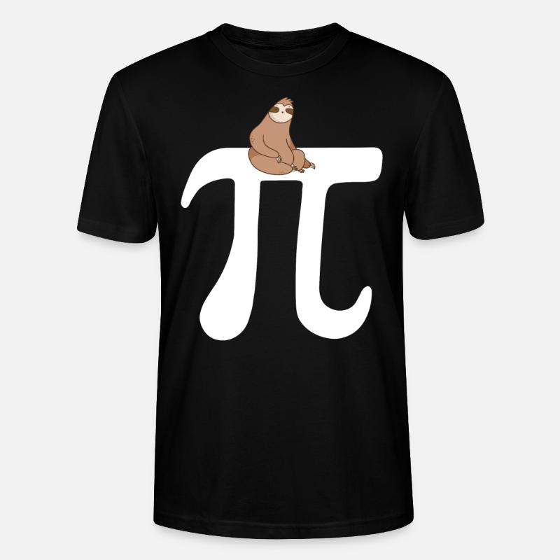 Math Sloth Pi - Stanley/Stella Unisex Bio-T-Shirt CRAFTER - Schwarz