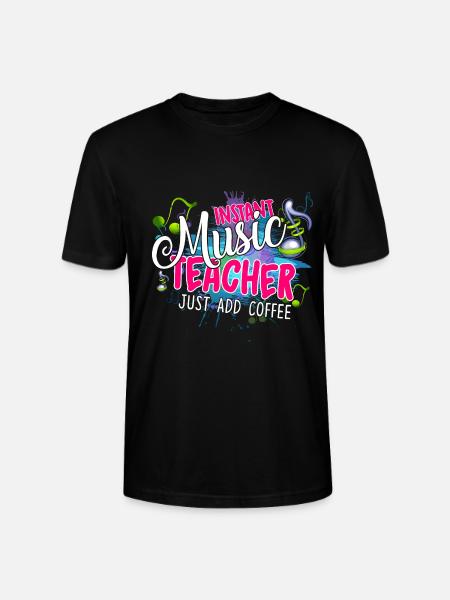 Instant Music Teacher Just Add Coffee - Stanley/Stella CRAFTER Unisex Organic T-Shirt - black