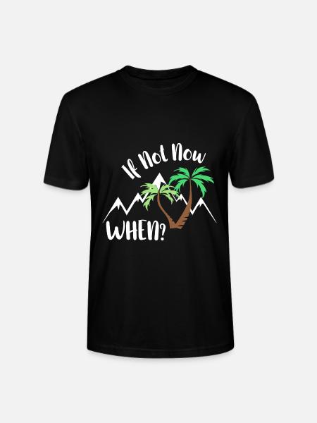 if not now. when? - Stanley/Stella CRAFTER Unisex Organic T-Shirt - black