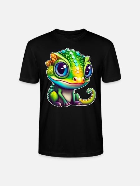 Cute little chameleon - Stanley/Stella CRAFTER Unisex Organic T-Shirt - black