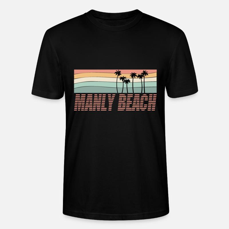 MANLY BEACH - Stanley/Stella Unisex Bio-T-Shirt CRAFTER - Schwarz