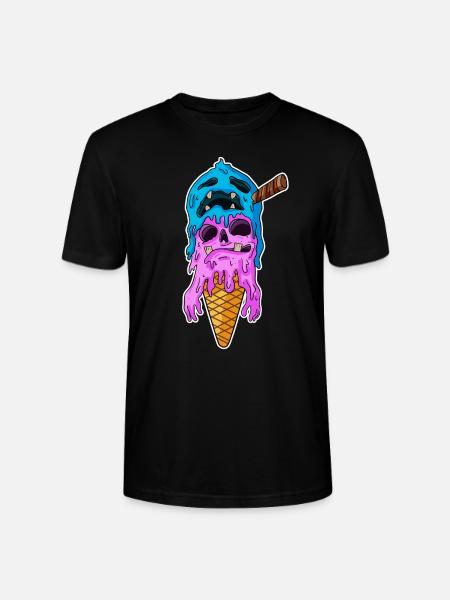 Ice Cream Zombie - Stanley/Stella CRAFTER Unisex Organic T-Shirt - black