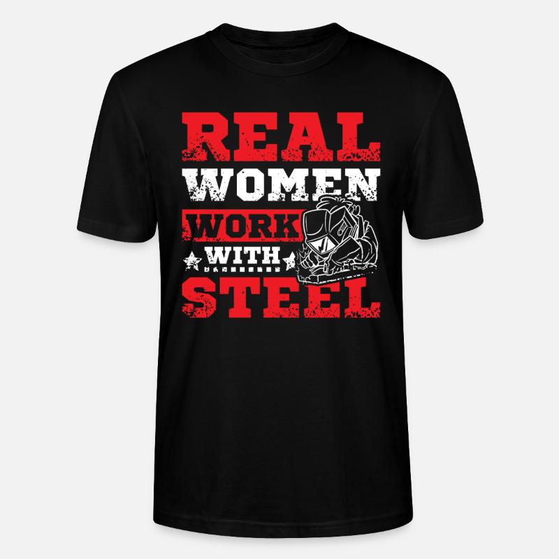 femmes soudeuses - T-shirt bio CRAFTER Stanley Stella Unisexe - noir