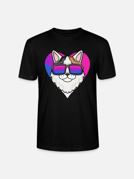Bisexual Turkish Van Cat Gift - Stanley/Stella CRAFTER Unisex Organic T-Shirt - black
