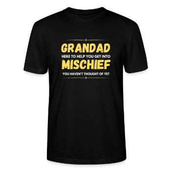 Grandad here to help - Stanley/Stella CRAFTER Unisex Organic T-Shirt - black - Front - Alina (178cm) & Michal (187cm)
