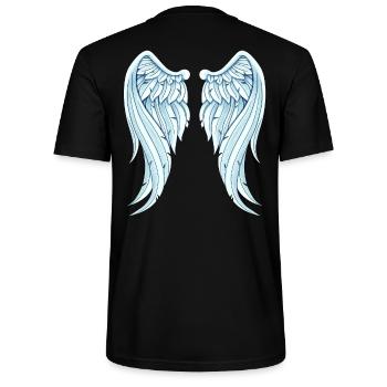 Angelwings lustige Geschenkidee Engelsflügel - Stanley/Stella Unisex Bio-T-Shirt CRAFTER - Schwarz - Hinten - Michal (187cm)