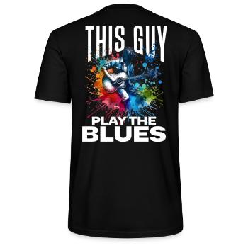 Play the Blues - Stanley/Stella Unisex Bio-T-Shirt CRAFTER - Schwarz - Hinten - Michal (187cm)