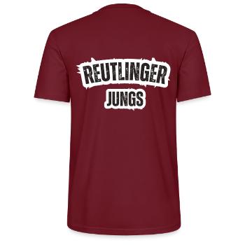 Reutlinger Jungs - Stanley/Stella Unisex Bio-T-Shirt CRAFTER - Burgunderrot - Hinten - Michal (187cm)
