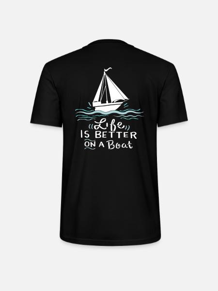 Sailing Sailing Boat Gift - Stanley/Stella CRAFTER Unisex Organic T-Shirt - black