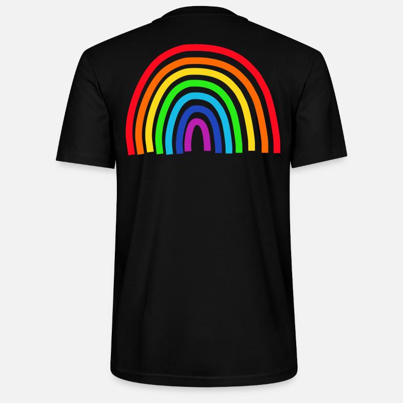 Regenbogen bunt - Stanley/Stella Unisex Bio-T-Shirt CRAFTER - Schwarz