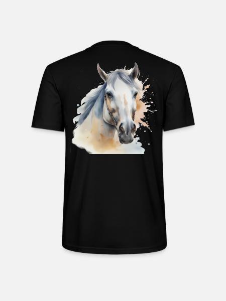Paard Hoofd Paard Paard Paard Paard Hengst - Stanley/Stella Uniseks bio-T-shirt CRAFTER - zwart