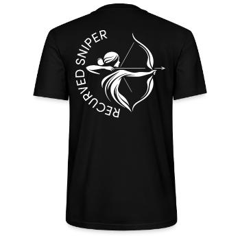 Archer Recurved Sniper Archery BSV - Stanley/Stella CRAFTER Unisex Organic T-Shirt - black - Back - Michal (187cm)