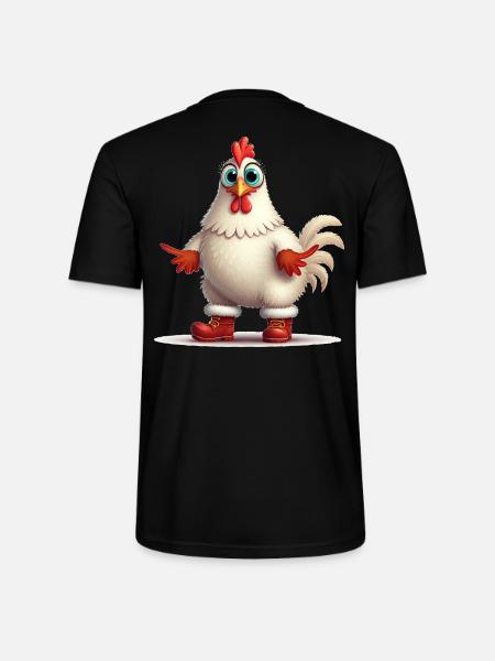 Poule fougueuse avec bottes - T-shirt bio CRAFTER Stanley Stella Unisexe - noir