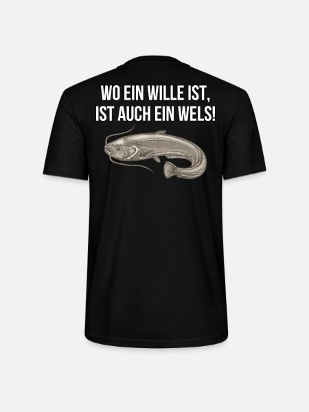 Poisson-chat disant ange imprimé - T-shirt bio CRAFTER Stanley Stella Unisexe - noir