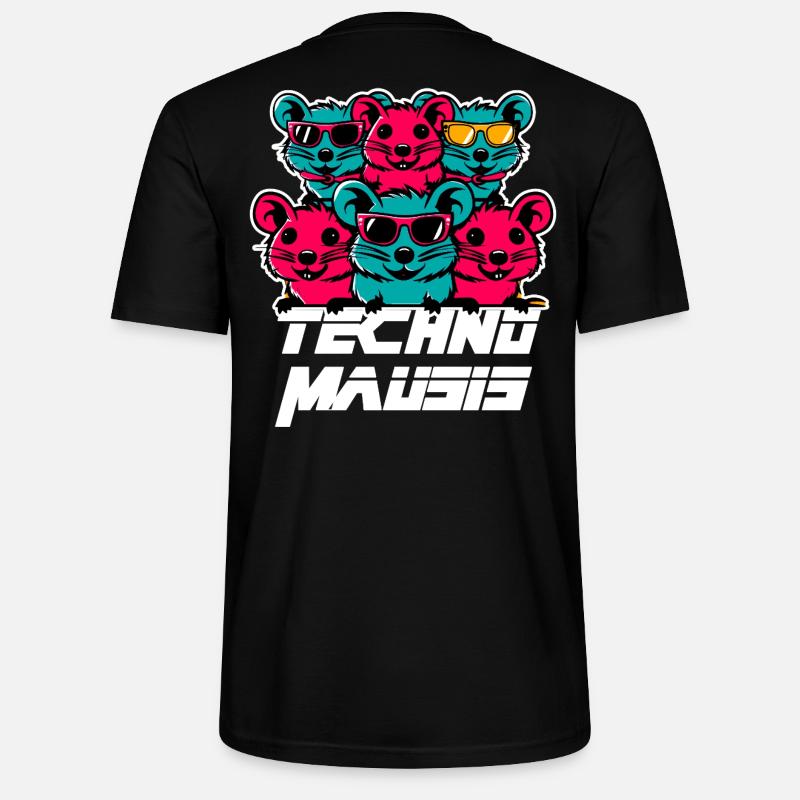 Techno Mausis - Stanley/Stella Unisex Bio-T-Shirt CRAFTER - Schwarz