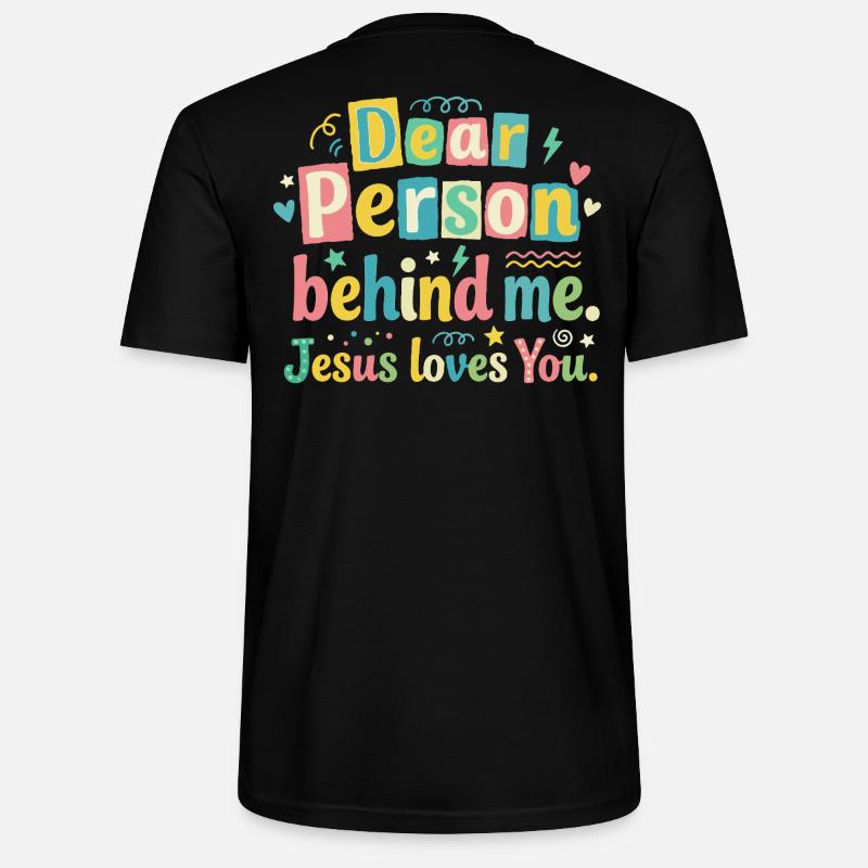 Jesus liebt dich positive Botschaft - Stanley/Stella Unisex Bio-T-Shirt CRAFTER - Schwarz