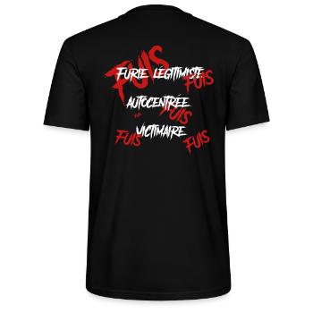 Graffiti Rouge et Blanc Fracturé - T-shirt bio CRAFTER Stanley Stella Unisexe - noir - Dos - Michal (187cm)