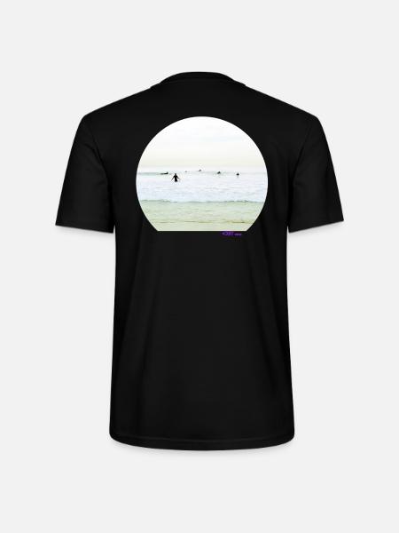 Surfer-Silhouette - Stanley/Stella Unisex Bio-T-Shirt CRAFTER - Schwarz