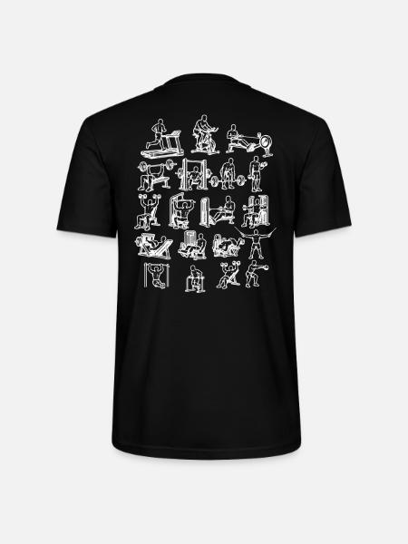 Backprint Training Workout Gym Muskelaufbau - Stanley/Stella Unisex Bio-T-Shirt CRAFTER - Schwarz