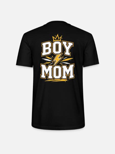 Boy Mom Power Crown - Stanley/Stella Unisex Bio-T-Shirt CRAFTER - Schwarz