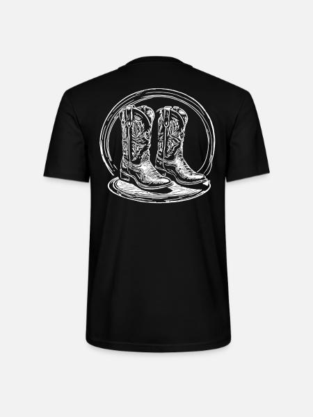 Line Dance Cowboy - Stanley/Stella Unisex Bio-T-Shirt CRAFTER - Schwarz