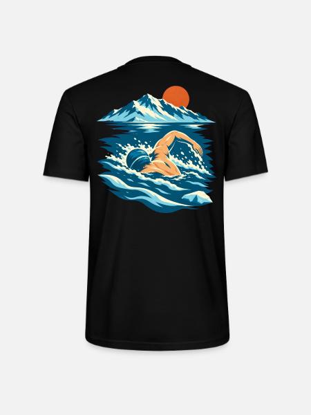 Eisbaden Bergsee - Stanley/Stella Unisex Bio-T-Shirt CRAFTER - Schwarz