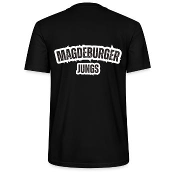 Magdeburg Boys - Stanley/Stella CRAFTER Unisex Organic T-Shirt - black - Back - Michal (187cm)