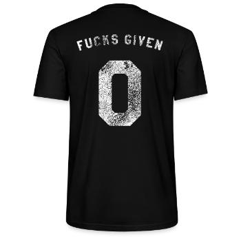 Zero Fucks Given IDC IDK IDGAF I dont Give A Fuck - Stanley/Stella Unisex Bio-T-Shirt CRAFTER - Schwarz - Hinten - Michal (187cm)