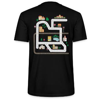 Play carpet carpet city father back massage - Stanley/Stella CRAFTER Unisex Organic T-Shirt - black - Back - Michal (187cm)