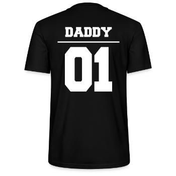 Père Daddy partenaire Look - Daddys 01 - T-shirt bio CRAFTER Stanley Stella Unisexe - noir - Dos - Michal (187cm)