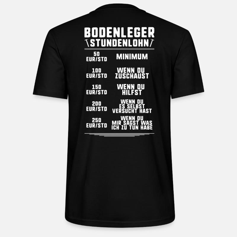 Bodenleger Estrichleger Parkettleger - Stanley/Stella Unisex Bio-T-Shirt CRAFTER - Schwarz