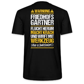 Friedhofsgärtner Friedhof Cemetery Gardener - Stanley/Stella Unisex Bio-T-Shirt CRAFTER - Schwarz - Hinten - Michal (187cm)