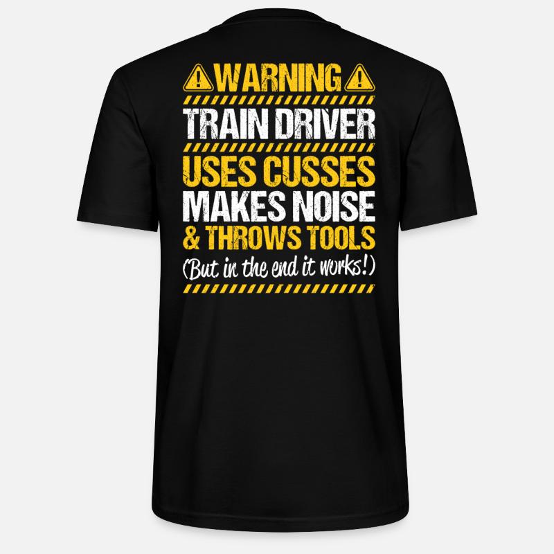 Triebfahrzeugführer Lokführer Train Driver - Stanley/Stella Unisex Bio-T-Shirt CRAFTER - Schwarz