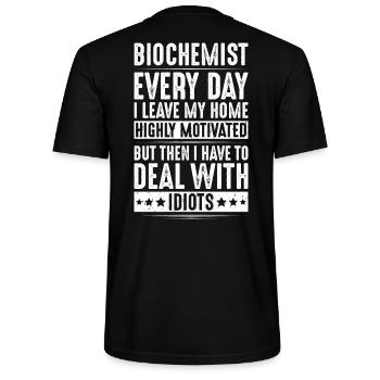 Biochemiker Biochemie Biochemistry Biochemist - Stanley/Stella Unisex Bio-T-Shirt CRAFTER - Schwarz - Hinten - Michal (187cm)