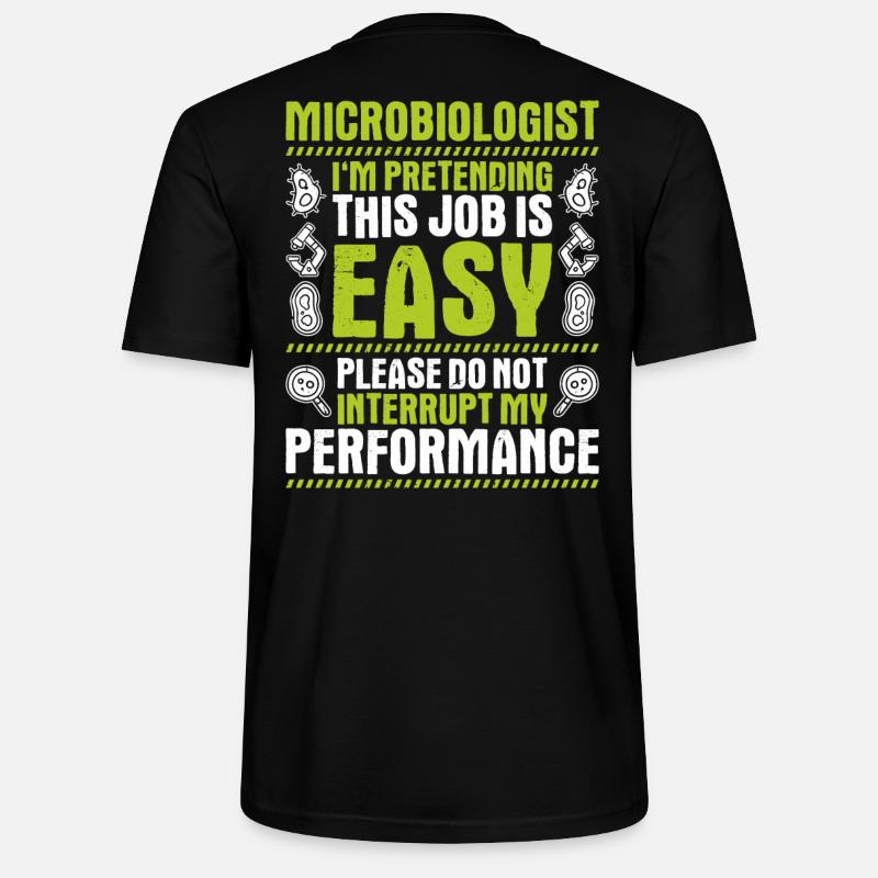 Microbiologie Microbiologiste Biologiste Biologiste - T-shirt bio CRAFTER Stanley Stella Unisexe - noir