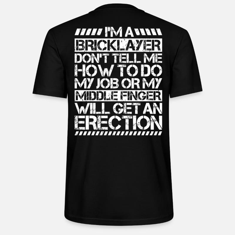 Master Masonry Masonry Bricklayer Mason - Stanley/Stella CRAFTER Unisex Organic T-Shirt - black